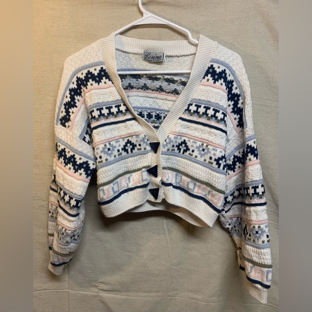 Vintage granola girl cardigan! Size m
